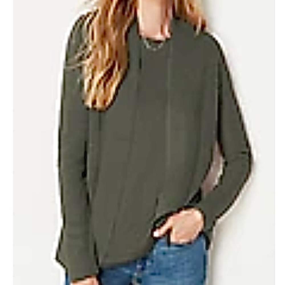 J.Jill Ribbed Open Front Cardigan